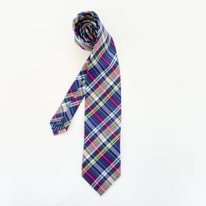 Charles Tyrwhitt Blue, Purple and Green Plaid Tie